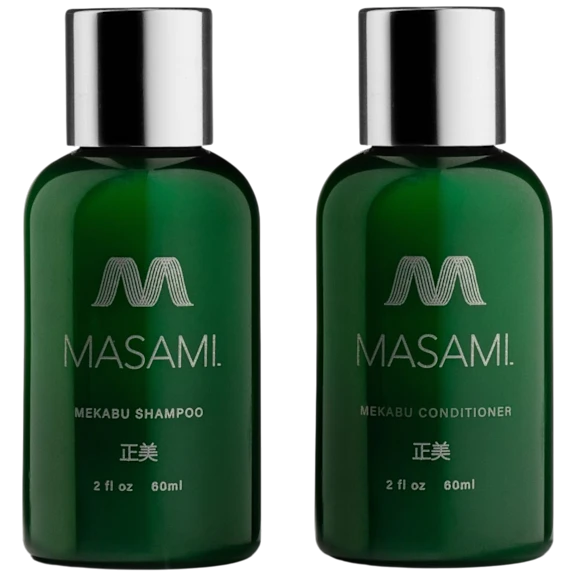 MASAMI Mekabu Hydrating Travel Shampoo & Conditioner