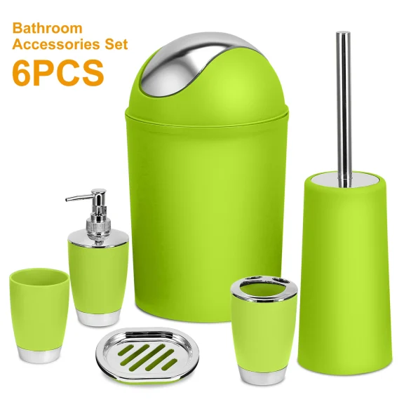 Fresh Fab Finds 6-Piece Bathroom Accessories Set
