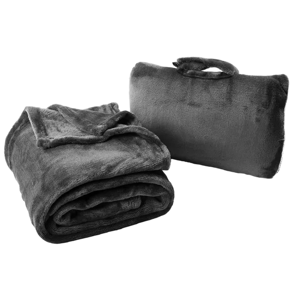 Cabeau Fold n Go Travel & Throw Blanket Compact Case Set