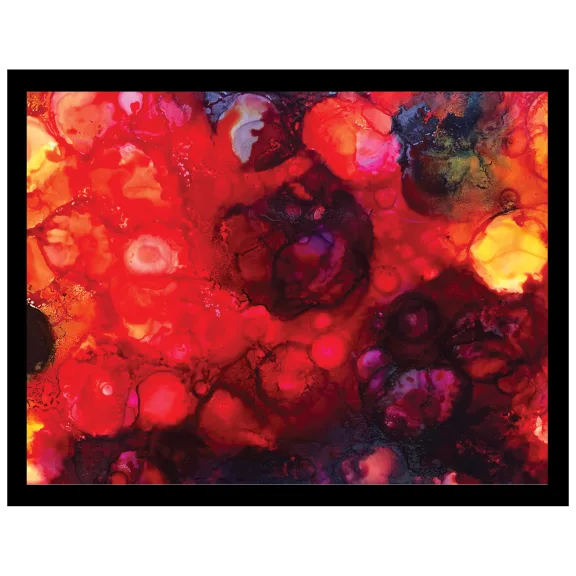 Wahl Art by Venice Beach Collections Alcohol Inks Design Print - Orange/Red