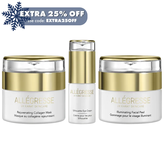 Allegresse 24 Karat Skincare 3-Piece Illuminating Set