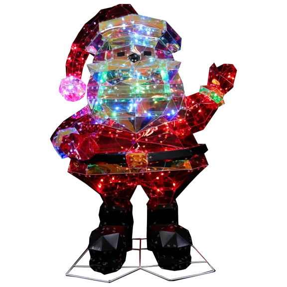 The Prismatic Light-Up Santa Claus Decoration