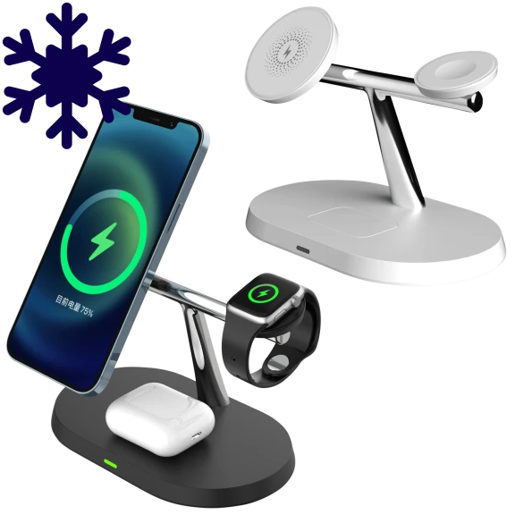 LAX Gadgets 3-In-1 Charging Stand for Apple Devices