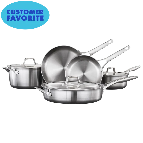 Calphalon Premier 8-Piece Stainless Steel Cookware Set