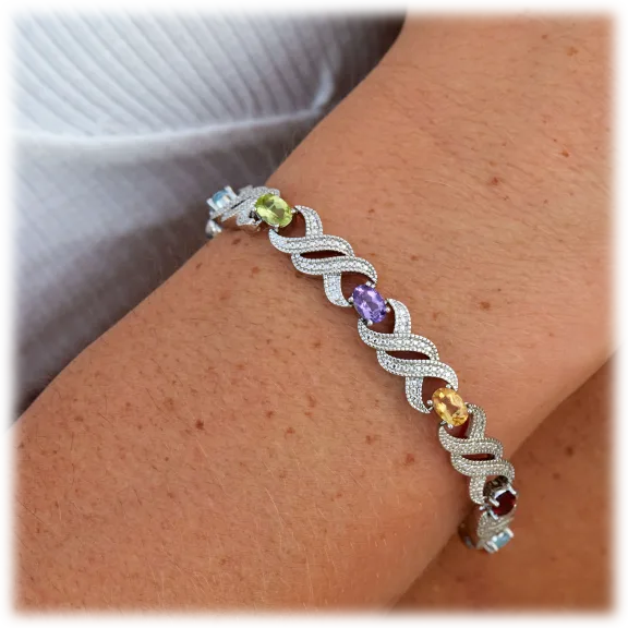 The Genuine Gemstone Tennis Bracelet
