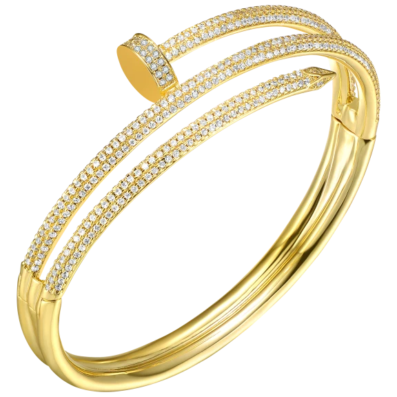 Genevive Gold Plated Bangle Bracelet