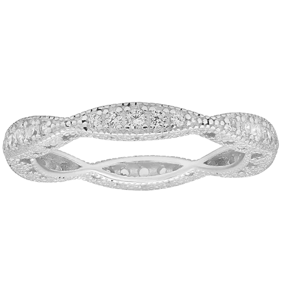 Kylie Harper Anillo Eternity Apilable con Diseño Vintage en Espiral