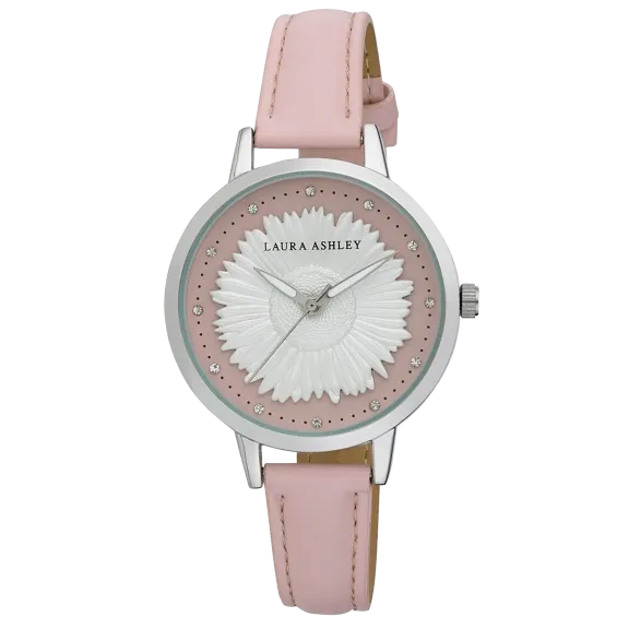 Laura Ashley Ladies Round Sunflower Watch