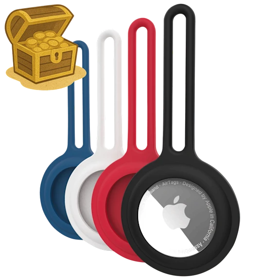 4-Pack: Hypergear AirCover Silicone Loop for AirTag (Multi-Color)