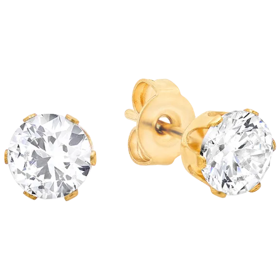 Steeltime Double-Sided "Love Between Mother & Daughter" Pendant & Diamond Studs