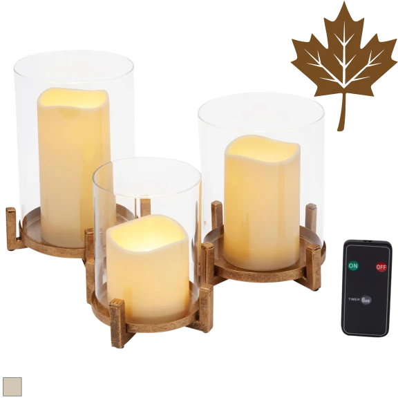 South Street Loft Set-of-3 Luxe Flameless Candle with Holders