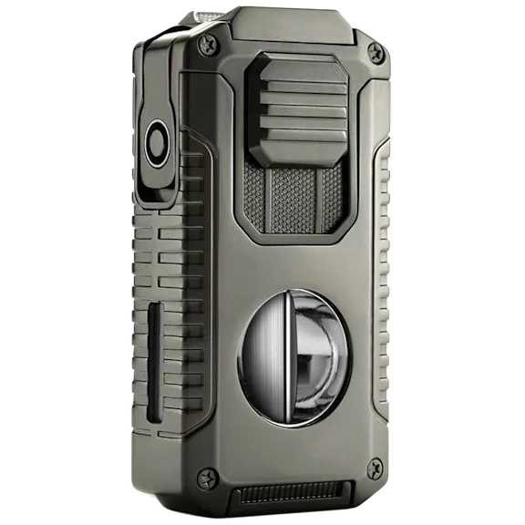 Infinite Basics 5-In-1 Windproof Lighter with Cigar Cutter & Punch Multi-Tool