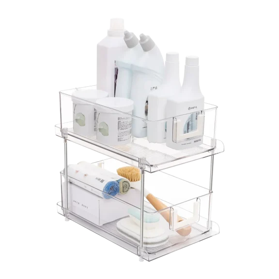 J&V Textiles 2-Tier Sliding Drawer Organizer