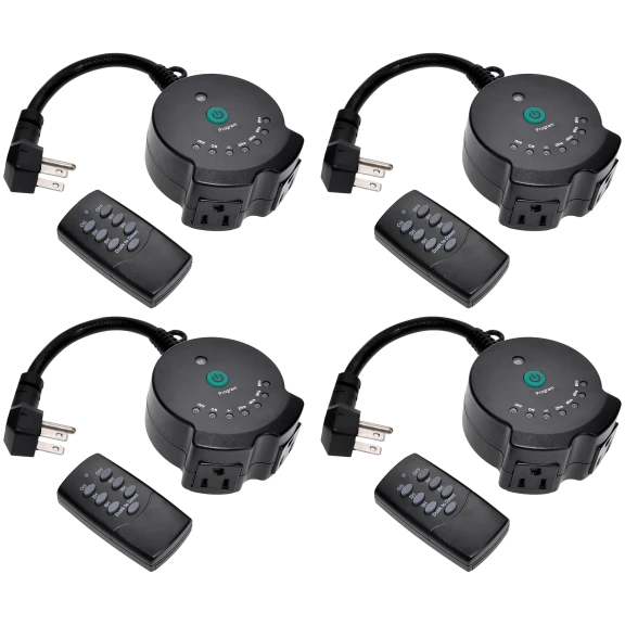 4-Pack: ClearPower Data Connect Outdoor Plug-in Lighting Timer