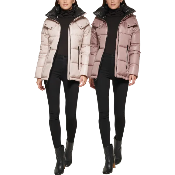 Kenneth Cole Puffer con Capucha Incorporada