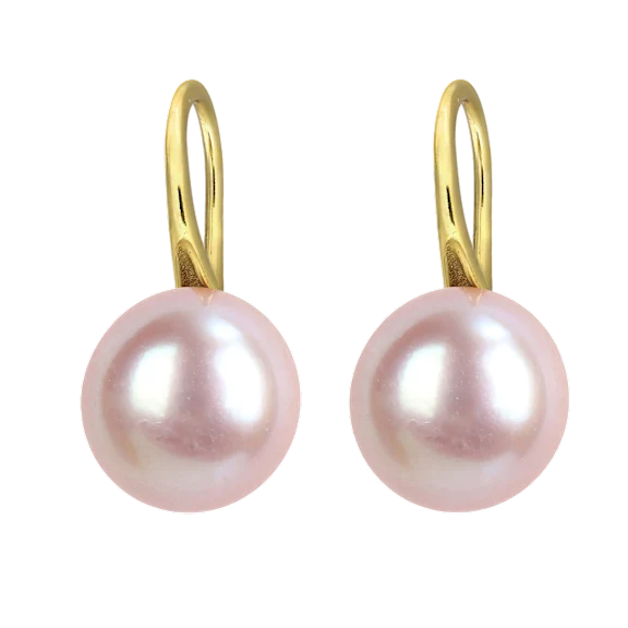 The Purple Cultured Pearl Earrings