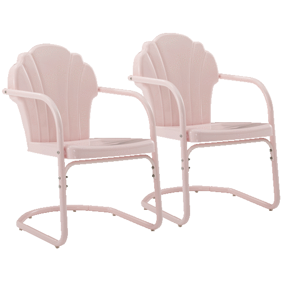 Crosley Furniture "Tulip" 2-piece Outdoor Metal Armchair Set