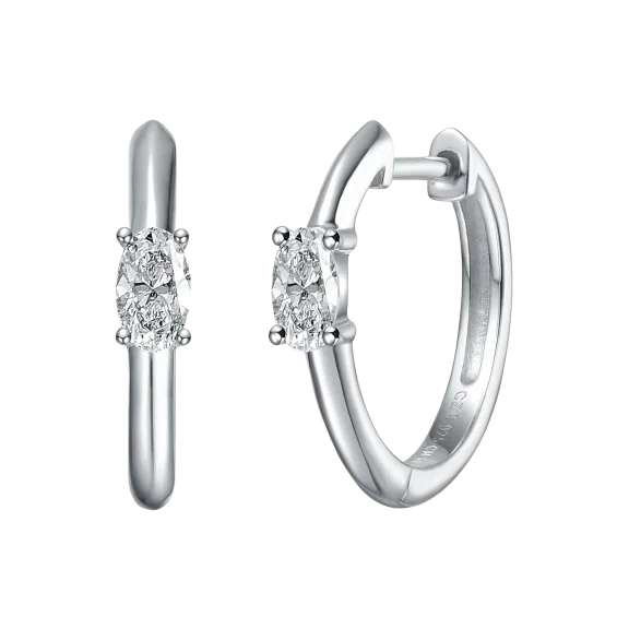 Stella Valentino 0.48 Carat TW Moissanite Huggie Hoop Earrings