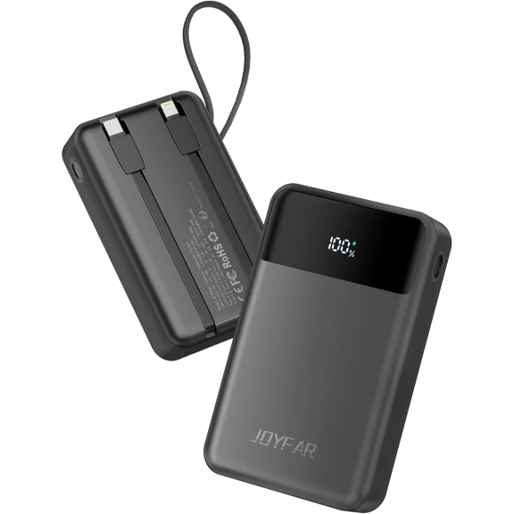 JOYFAR 30,000mAh Fast Charging Power Bank with Integrated Cable
