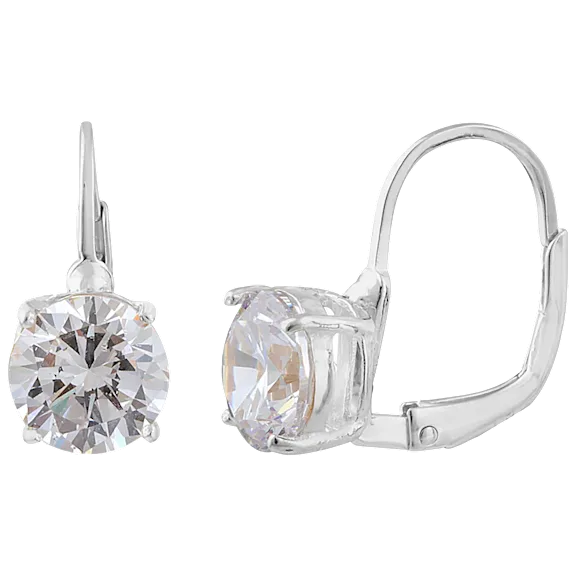 Ice by Jardin 2.0 Quilates TW Pendientes Clásicos de Gota Redonda de Circonia...
