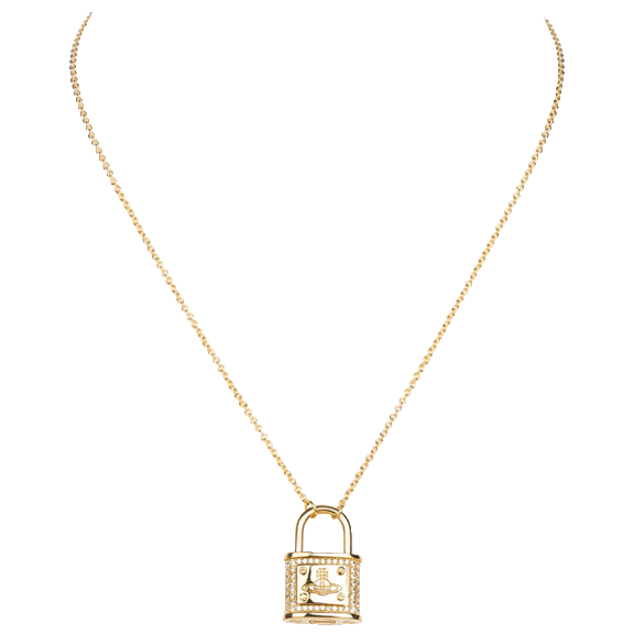 Golden NYC Men's Thick Cut Padlock Necklace