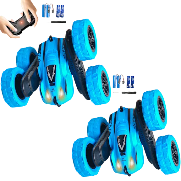 2-Pack: RacingFun Remote Control Swing Stunt Car with Light 2.4G