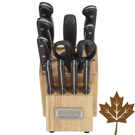 Cuisinart 12-Piece Classic Triple Rivet Knife Set with Wood Block
