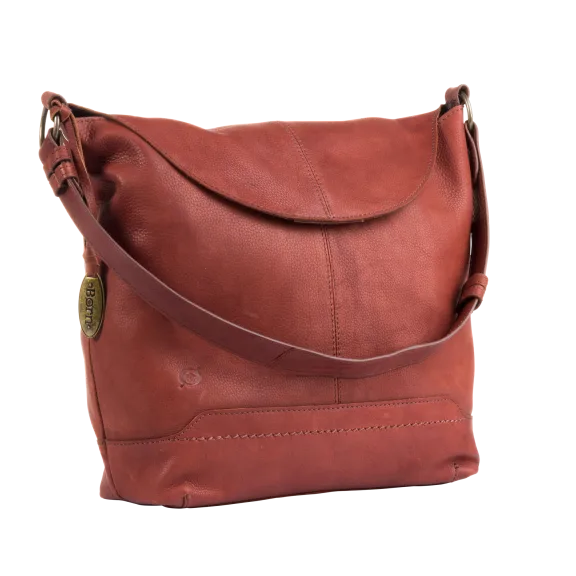 Børn Elaina Flap Hobo Crossbody Genuine Leather Handbag
