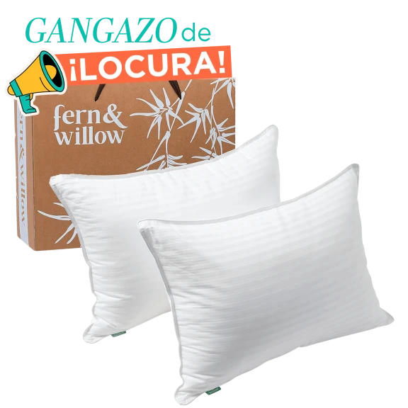 Paquete de 2: Fern & Willow Almohadas de Gel de Lujo Tamaño King