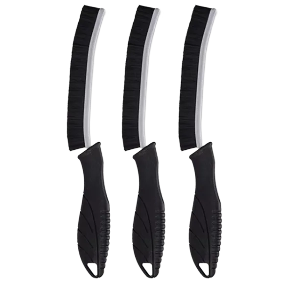 Cheer Collection 3-Piece Crevice Cleaning Brush Set