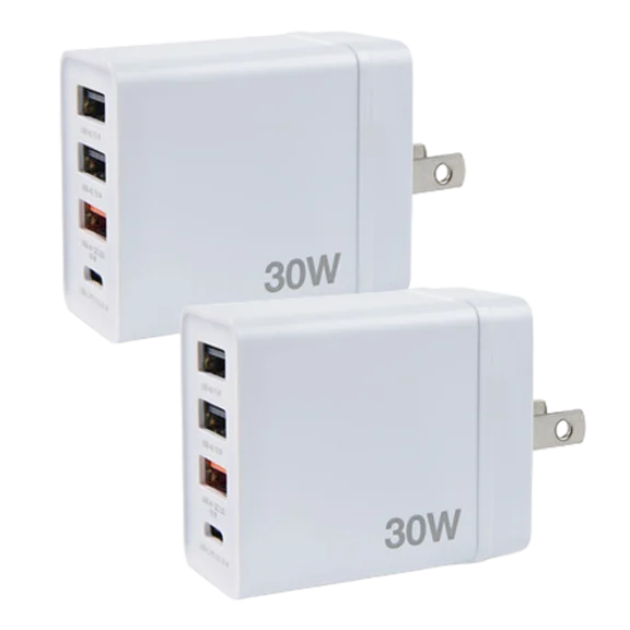 2-Pack: Verbatim 30W 4-Port USB Wall Chargers