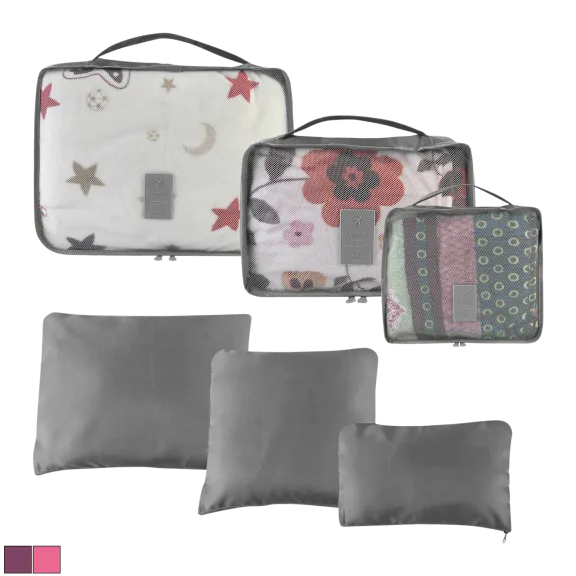 Fresh Fab Finds 9-Pc Water-Resistant Clothing Storage & Packing Cubes