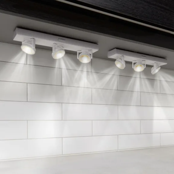 The Cordless Under Cabinet Pivoting LED Lights (White)