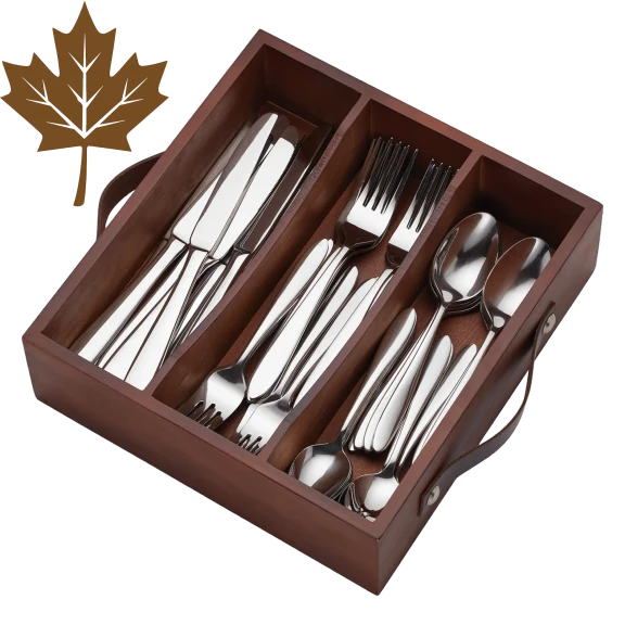 Oneida Mooncrest 30-Piece Flatware Set with Caddy