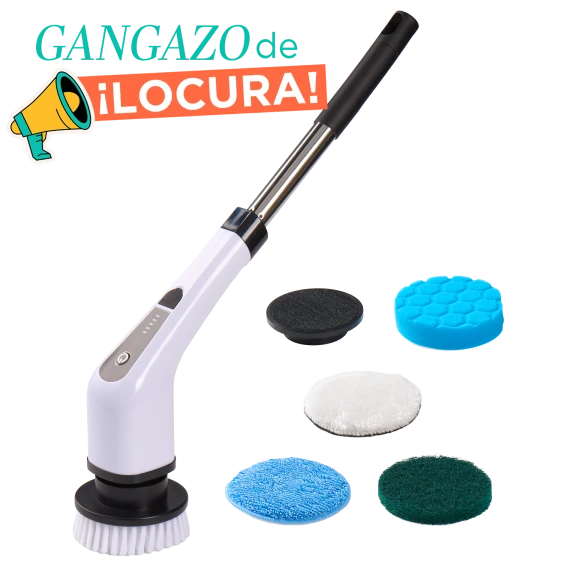 Cepillo Eléctrico Giratorio Con 6 Cabezas de Cepillo