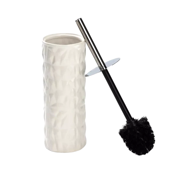 J&V Textiles Faceted Ceramic Toilet Brush