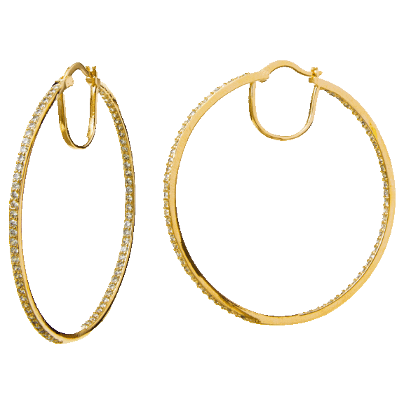 Savvy Cie French Inside Out Hoop Earrings