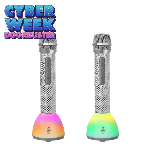 Singing Machine Bling Mic Duets Wireless Karaoke Set