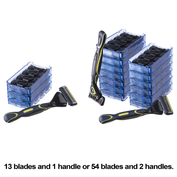 13-or-54-Pack: 6-Blade Shaving Razor Bundles