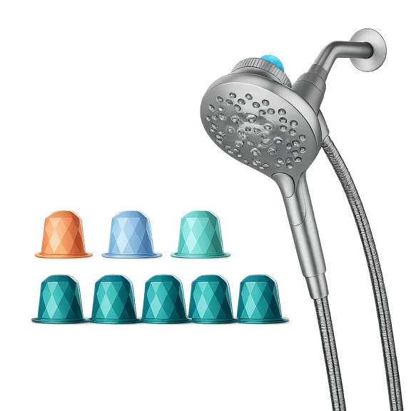 Moen Aromatherapy Magnetix Handshower with INLY Shower Capsules