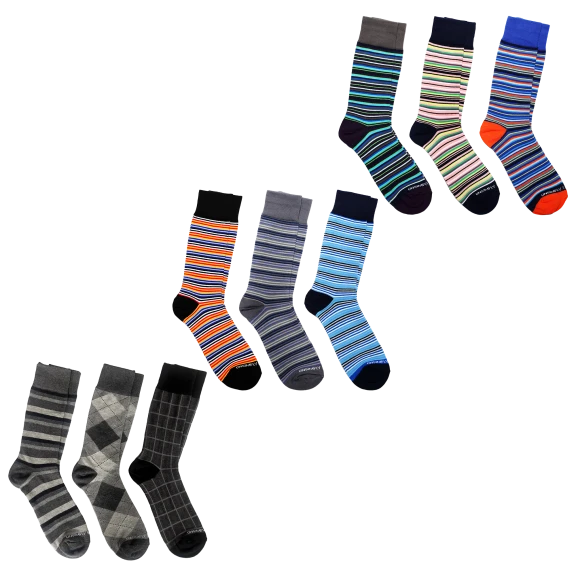 9-Pack: Unsimply Stitched Mens Dress Socks