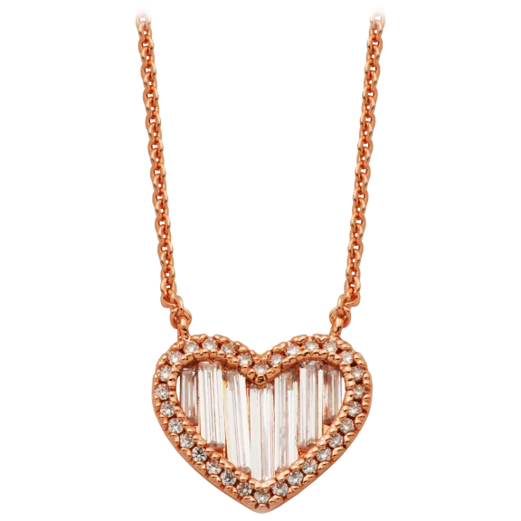 Morgan & Paige 18" Halo Heart Drop Necklace