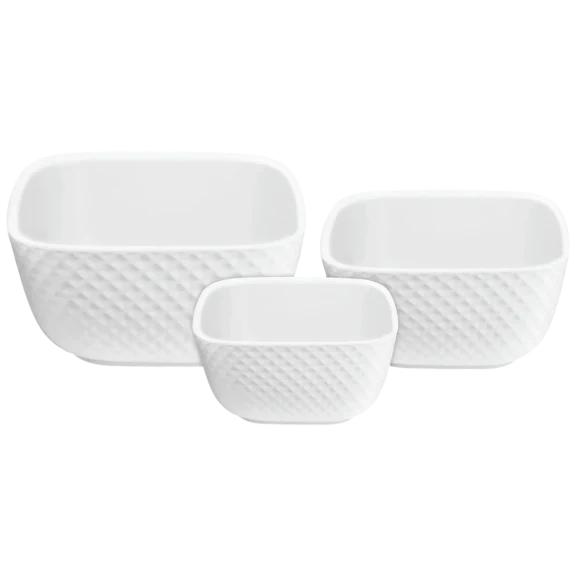 Le Regalo 3-Piece Stoneware Square Bowl Set