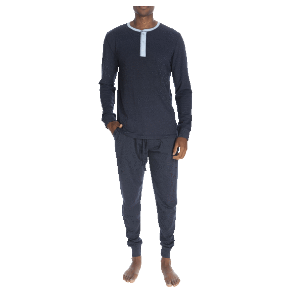 Unsimply Stitched Men's Henley & Jogger Lounge Set