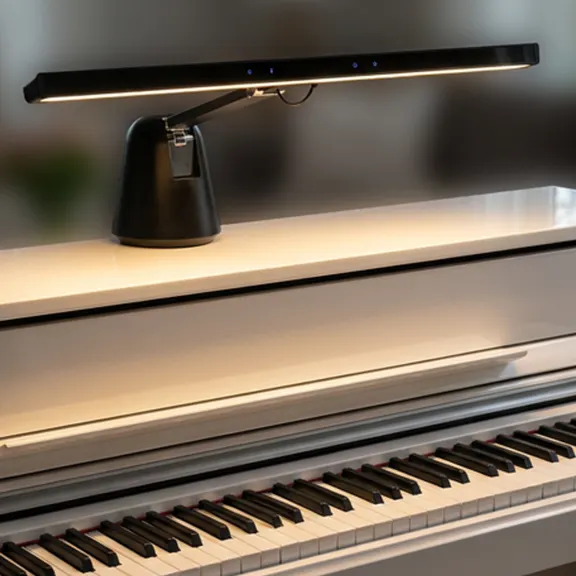 The Powder-Coated Piano Lamp