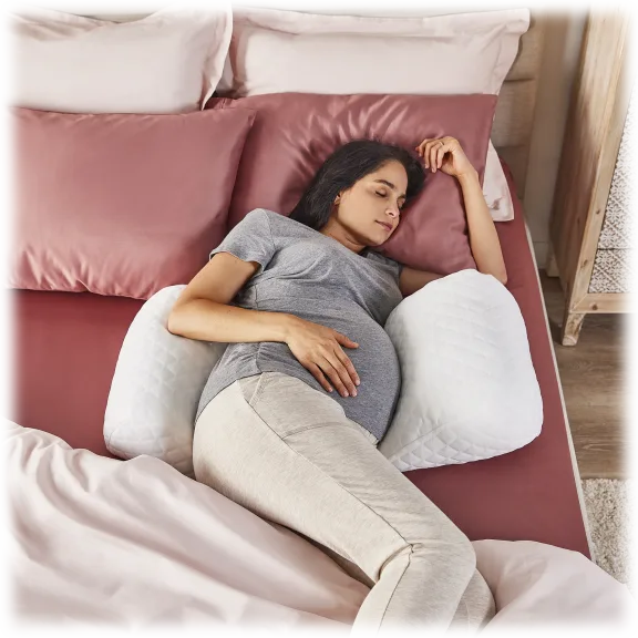 Nue by Novaform Wedge Pregnancy Pillow with Antimicrobial Cool Cover