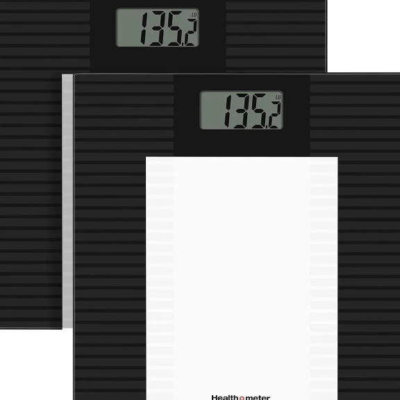 2-Pack: Health-O-Meter Digital Glass Body Weight Tracking Bathroom Scale