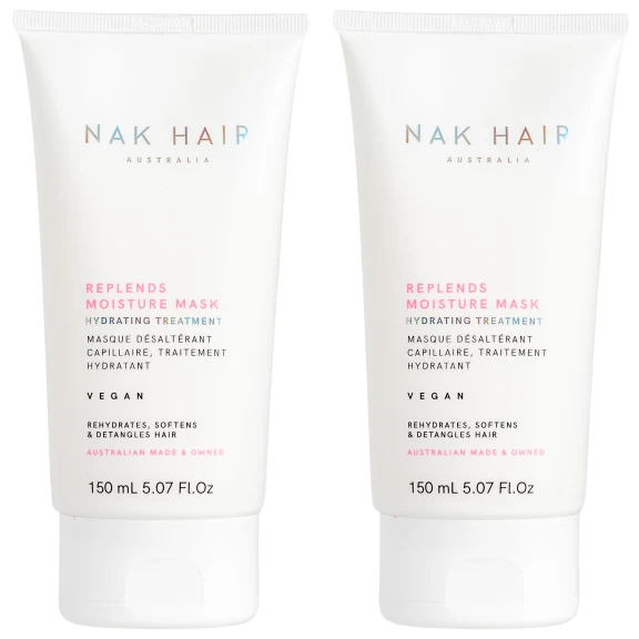 Paquete de 2: NAK Hair Mascarillas Hidratantes Replends