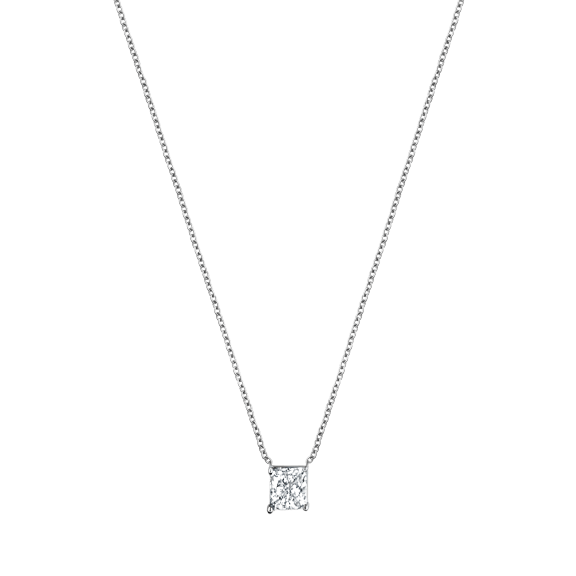 Beyond Brilliance 1 Carat TW Princess Cut Lab Grown Diamond Pendant Necklace