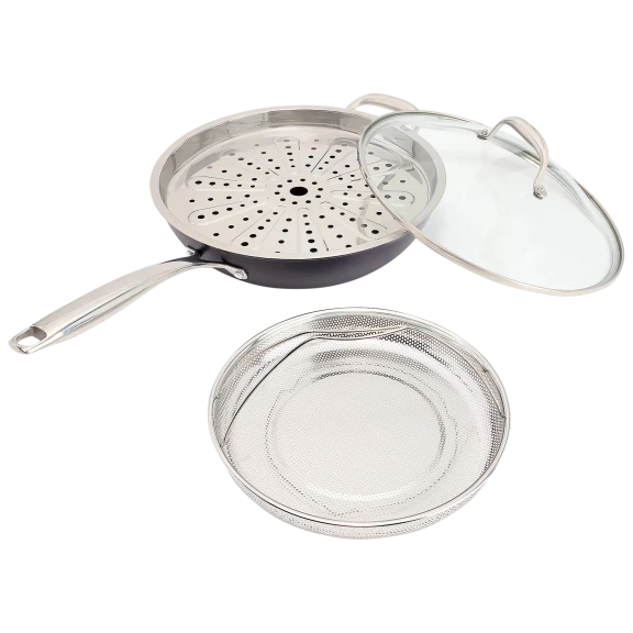 Fabio Viviani Everyday Pan with 2 Stainless Steel Inserts